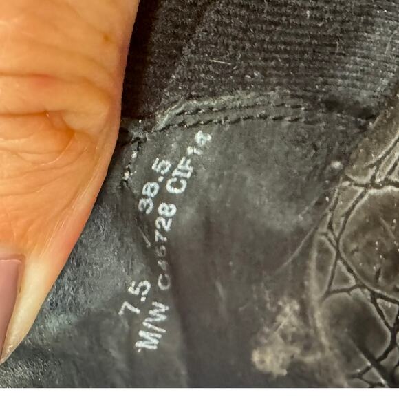 BOC Born Concept Peggy Gray Crocodile Embossed Slip On Comfort Clog Loafer 7.5 - Picture 8 of 9